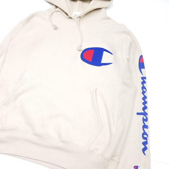 Champion Reverse Weave Tan Wheat Pullover Embroide - Picture 3 of 7